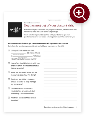Bronchiectasis (BE) Doctor Discussion Guide thumbnail
